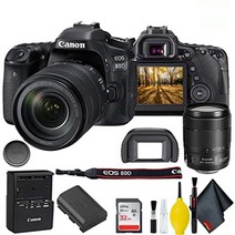 캐논 eos 80d dslr 카메라 및 18-135mm 렌즈(국제 모델) 액세서리 번들 및 클리닝 키트