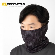 그루브스타 동계 방한 겨울 멀티 페이스 넥워머, 블랙 헤링본