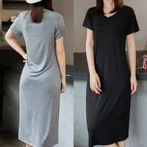 여름원피스 3컬러 브이넥 반팔원피스 휴가원피스