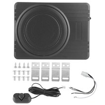 AMONIDA 언더 시트 서브우퍼 25.4cm(10인치) 12V 800W 언더 시트 서브우퍼 슬림 오디오 베이스 스피커 클리어 사운드 자동차 수정용