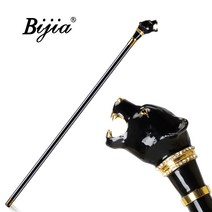 BIJIA 신사 지팡이 블랙 재규어 패션 영국 모델 창조적 인 선물 지팡이 멋진 문명 스틱 목발, 단일옵션, 검은 표범 검은 지팡이