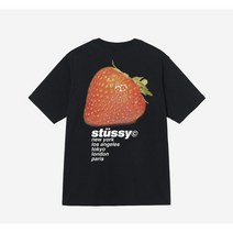 스트릿런 스투시 스트로베리 티셔츠 블랙