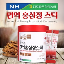 김포 파주 농협 홍삼 정 6년근 스틱 + 쇼핑백 포함 (사은품 증정) KOREAN RED GINSENG, 1박스(100포)