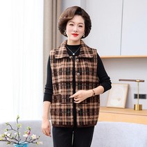 할머니 조끼 베스트 여성 엄마 레트로 김장조끼 중년