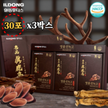 일동후디스 명품 진녹고 10ml x 30포 x3박스 6년근 홍삼 녹용 침향 스틱 참당귀 천궁 칡 작약 지황 대추 생강 계피 감초 복령균핵 황기 감사 선물 용 세트 전통 건강식품