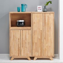 델라 고무나무 원목 수납 렌지대 1300, 도어형 수납장