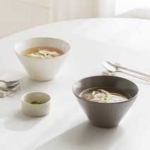 르난세 1+1 휘게 홈세트 면기 (2P) 세트 3colors, 그레이+크림 세트