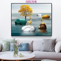 재물복 인테리어장식 DIY 십자수 태교자수 취미 초보 실십자수, B