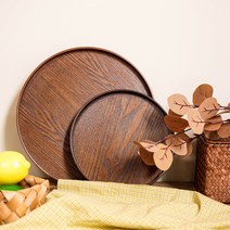 우드 트레이 원형 월넛, 대