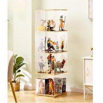 [해외] 여성용 회전 액션 피규어보관함 피규어장식장 직구, 2.Transparent 4 layers