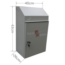 우편함 빌라 도난 방지 단열 방수 가정용 야외 대형 수신 메일 편지 우유 테이크 아웃 상자 캐비닛 익스프레스, 그레이큰 보온