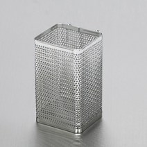 스텐304 물빠짐 걸이형 타공 사각수저통 소, 단품