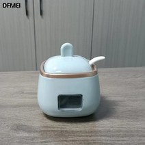 DFMEI 양념통 가정용 주방 밀폐 양념통, 아사기 그린 싱글
