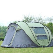 대형 우주 해변 텐트를 접는 자동 빠른 오프닝 텐트를 구축 할 수있는 선박 유형 던지기 계정 무료, 5-8 명, 육군 녹색