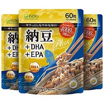 서플리먼트 QTQ ISDG 낫토 너트 키나아제 + EPA DHA 너트 키나제 4000FU 60 알갱이 (30 일분) 3 개 세트, One Size, 3개 세트