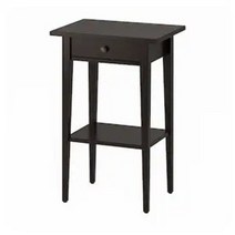 이케아 HEMNES 헴네스 침대협탁 블랙브라운 46x35 cm 503.540.89