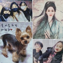 국내 사진 보석 십자수 큐빅 비즈아트 도안 액자형 주문제작 DIY 명화 어린이 아이돌, 원목-25cmx25