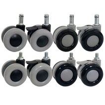 철물프렌드 의자바퀴 우레탄 회전 브레이크 11링 3부볼트 국내생산 고급바퀴, 볼트타입, 회전형(볼트타입)그레이