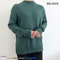 빌리버스 남자 니트 BDT347 라운드 무지 티셔츠