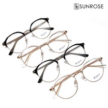 [선로즈] 남녀공용 알러지방지 아세테이트 다리 하금테 투명 안경테