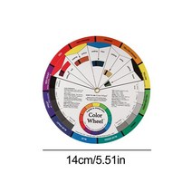 컬러가이드 rgb색상표 색상환 cmyk 색상표 색깔표 컬러칩 12 색 문신 종이 카드 컬러 ​​휠 믹스 가이드 라운드 중앙 원은 손톱 microblading 3 계층컬러리스트, 14cm 작은