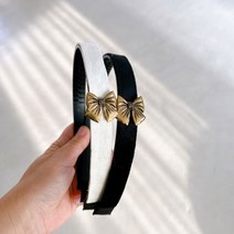 핸드메이드 앤틱 리본 스웨이드 헤어밴드 머리띠