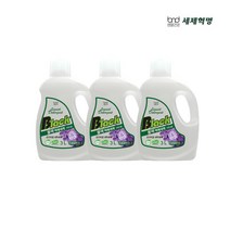 [세제혁명] [비엔디생활건강]블랙 액체세제 3L x 3통(드럼일반 겸용), 3개