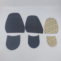 37 셀프 밑창보강 대중소 구두 전용 재단 비브람 3m 미끄럼방지패드, 브라운(앞1미리/뒤2미리/4조각)