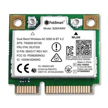 FebSmart 미니 PCIE Wi Fi 어댑터 스테레오 무선 AC 1200Mbps 2.Hz 300Mbps 또는 867Mbps 윈도우 7 32 64비트 8.1 10 11 8260H