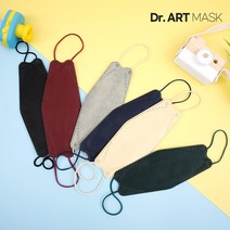 Dr.ArtMask 숨쉬기 편한 3D 패션 디자인 컬러 마스크 대형 22종 / 25매