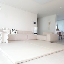 쁘띠메종 더블한판매트 리넨 300X280cm, 양면 리넨베이지