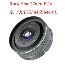 Astrhori RockStar 27mm F2.8 대형 조리개 고정 초점 렌즈 소니 E Nikon Z Leica L 시그마 M4/3 Fuji XF 캐논 EF-M, Black_Canon EF-M