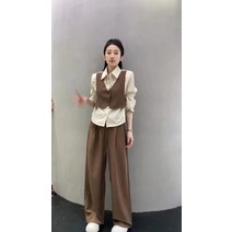 모던 시크 투피스+밴딩 와이드 팬츠 세트
