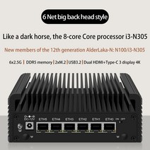 레노버 노트북 방화벽 라우터 팬리스 미니 PC 6 LAN 2.5G, 29.16GB DDR5 128GB NVMe - Inte