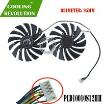 MSI GTX 980Ti 970 960 950 R9 380 390 용 그래픽 팬 2 개 세트 PLD10010S12HH, 02 GTX 970  6Pin 5line_01 11