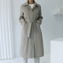 여성봄자켓 핑크 카키 블루 벨트 카라 허리 밴딩 슬림핏 트렌치코트 점퍼 야상 바바리