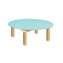 둥근 영아책상(290mm)(4색상) H63-2 좌식용 어린이집책상 돌봄교실책상 유치원책상 공부방책상, 하늘(일반다리290mm)