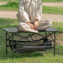 차박 롤링테이블 베란다 캠핑장 한강 캠핑용 식탁 선반 모닥 백패킹 키친 조리대 보조테이블, 접이식 캠핑테이블(블랙)