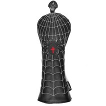 아이언커버 블랙 스파이더 골프 클럽 헤드 커버 드라이버 페어웨이 하이브리드 PU 가죽, 2.Fairway Cover, Fairway Cover