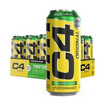 Cellucor C4 부스터 트위스트 라임에이드 무설탕 탄산 드링크 473 ml 12 캔, 1개, 473ml
