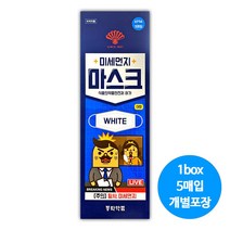 동화약품 부채표 KF94 마스크 화이트 대형, 5매, 1매입