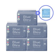 블루블루 유기농 순면커버 슈퍼 롱 오버나이트 날개형 생리대, 6개입, 5팩