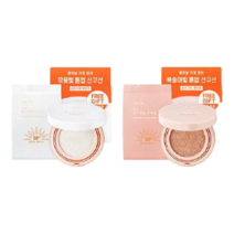 식물나라 산소수 생기톤업선쿠션 2color (본품 15g+리필 15g), 02생기피치(리필증정), 1개