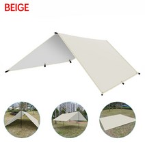 포장마차천막 캐노피천막 초경량 정원용 캐노피 방수 그늘막 타프 5x3m 4x3m 3x3m 야외 캠핑 여행 해변 가림막, [03] 3m x 5m, [02] BEIGE