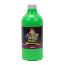 핑거 페인팅 페인트 물감 미술놀이 형광 야광 어린이 1000ml, 형광 연두