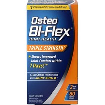 Osteo Bi-Flex 글루코사민 콘드로이틴 비타민 C 함유 면역 지원 관절 건강 보조제＊ 글루텐 프리 80 코팅 태블릿 52203 80 Count (Pack of 1)