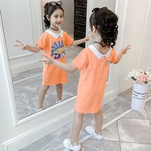 여아 넷 레드 원피스 여름 중대 아동 여아 여름 초양기 공주 스커트 한국 버전 J07437