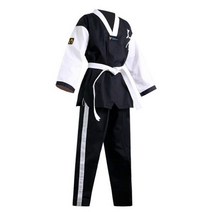 태권도복 도복 태권도 MMA 무술 가라테 WT 로고 전문 블랙 화이트 훈련 의류