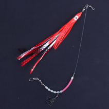 [오기몰] 국산수제 대왕 문어채비 돌문어 피문어 채비 꼴뚜기 스커트 펄 야광축광, 대왕문어채비 주황이