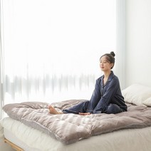 푹신따뜻 4계절 매트리스 댐퍼토퍼 자가발열 두꺼운 양면 냉감 토퍼, 킹180x200x